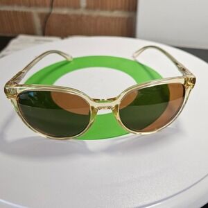 Smith Optics ChromaPop Polarized Sunglasses Transparent Yellow Round Frame